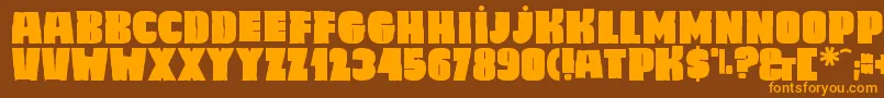 Caligula Font – Orange Fonts on Brown Background