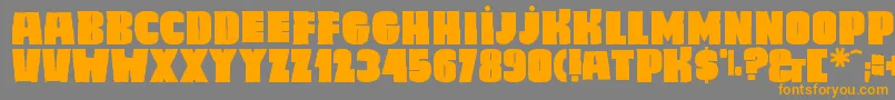 Caligula Font – Orange Fonts on Gray Background