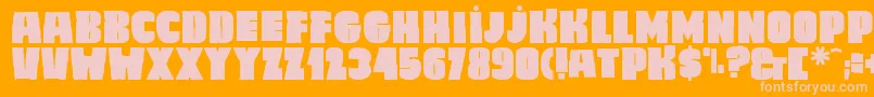 Caligula Font – Pink Fonts on Orange Background