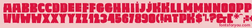 Caligula Font – Red Fonts on Pink Background