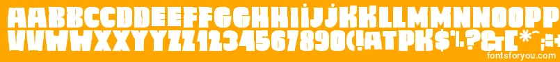 Caligula Font – White Fonts on Orange Background