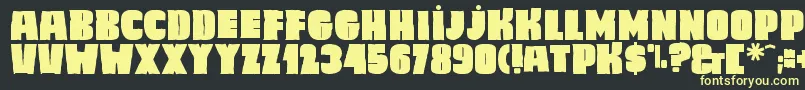 Caligula Font – Yellow Fonts on Black Background