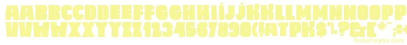 Caligula Font – Yellow Fonts on White Background