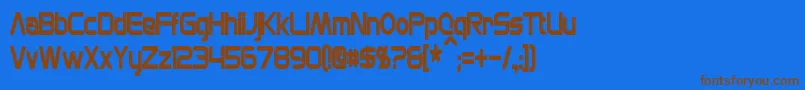 MonsOlympiaCondensedBold Font – Brown Fonts on Blue Background