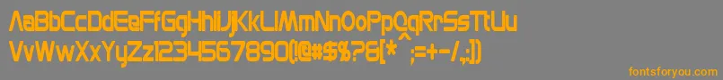 MonsOlympiaCondensedBold-fontti – oranssit fontit harmaalla taustalla