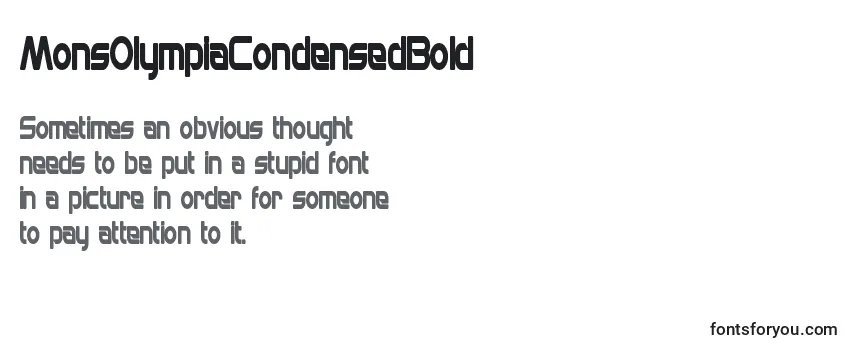 MonsOlympiaCondensedBold Font