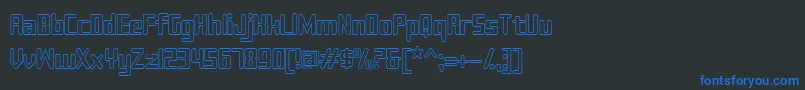 fuente Sujeta Outline – Fuentes Azules Sobre Fondo Negro