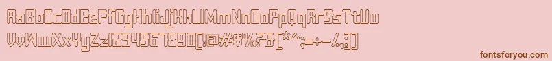 Sujeta Outline-Schriftart – Braune Schriften auf rosa Hintergrund