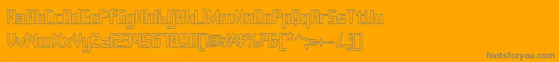 Sujeta Outline-Schriftart – Graue Schriften auf orangefarbenem Hintergrund