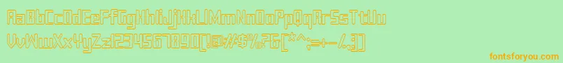 Sujeta Outline Font – Orange Fonts on Green Background