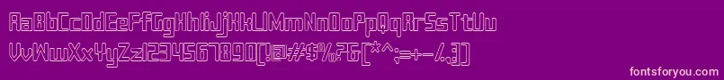 Sujeta Outline Font – Pink Fonts on Purple Background