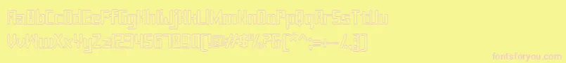 Sujeta Outline Font – Pink Fonts on Yellow Background