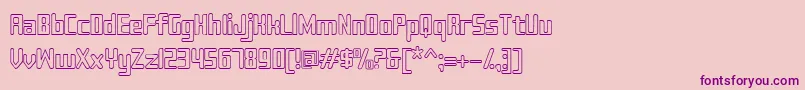 Sujeta Outline-Schriftart – Violette Schriften auf rosa Hintergrund
