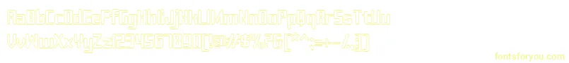 Sujeta Outline-Schriftart – Gelbe Schriften auf weißem Hintergrund