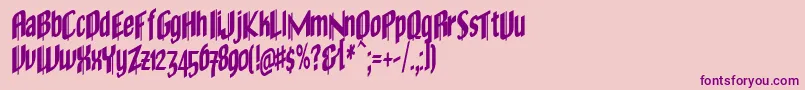 Oldechicago Font – Purple Fonts on Pink Background