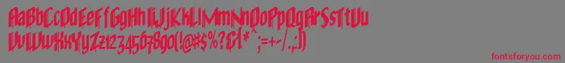 Oldechicago Font – Red Fonts on Gray Background