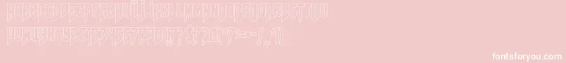 fuente Amazdoomleftoutline – Fuentes Blancas Sobre Fondo Rosa
