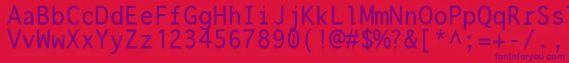 Onuava Font – Purple Fonts on Red Background
