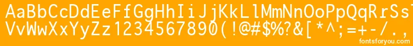 フォントOnuava – オレンジの背景に白い文字