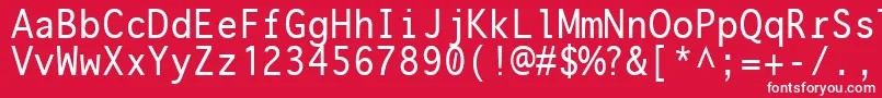 フォントOnuava – 赤い背景に白い文字