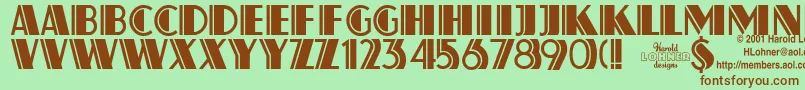 Atlassol Font – Brown Fonts on Green Background