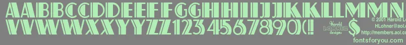 Atlassol Font – Green Fonts on Gray Background