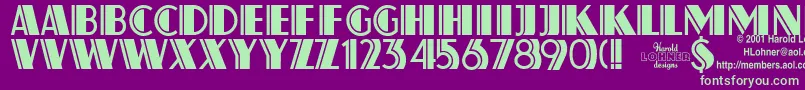 Atlassol Font – Green Fonts on Purple Background
