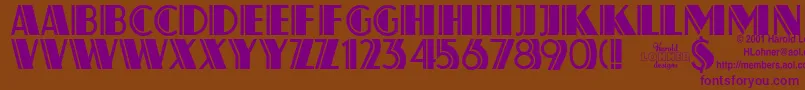 Шрифт Atlassol – фиолетовые шрифты на коричневом фоне