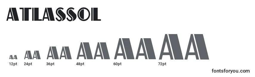 Размеры шрифта Atlassol