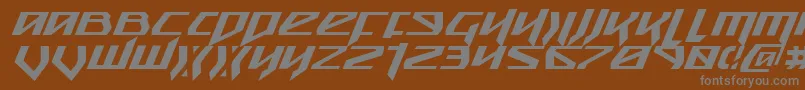 SnubfighterItalic Font – Gray Fonts on Brown Background