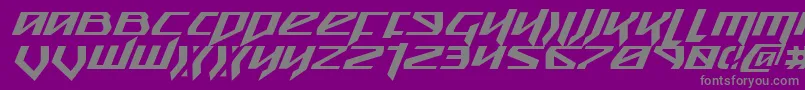 SnubfighterItalic Font – Gray Fonts on Purple Background