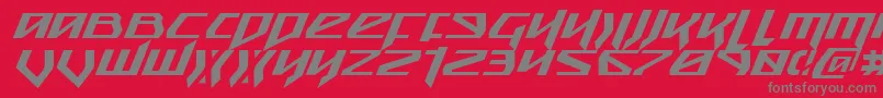 SnubfighterItalic Font – Gray Fonts on Red Background