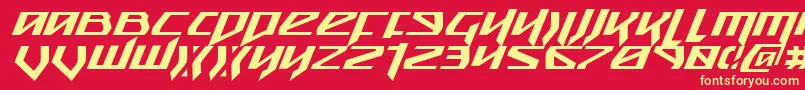 SnubfighterItalic Font – Yellow Fonts on Red Background