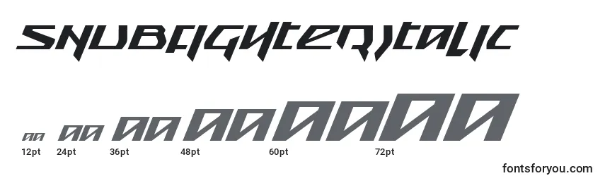 SnubfighterItalic Font Sizes