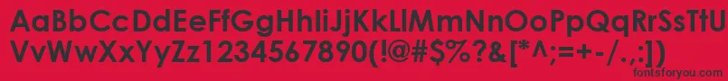 Więcej informacji o czcionce CenturyGothicBold Czcionka CenturyGothicBold – czarne czcionki na czerwonym tle