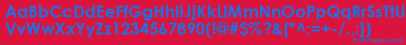 CenturyGothicBold Font – Blue Fonts on Red Background