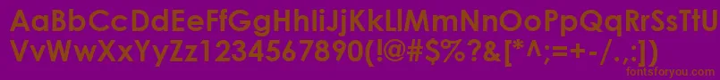 CenturyGothicBold Font – Brown Fonts on Purple Background