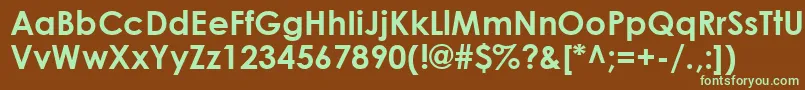 Шрифт CenturyGothicBold – зелёные шрифты на коричневом фоне