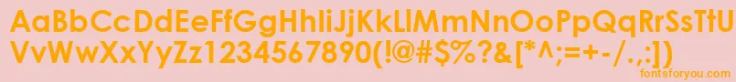 CenturyGothicBold-Schriftart – Orangefarbene Schriften auf rosa Hintergrund