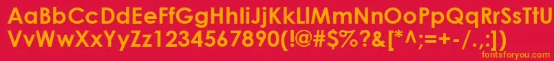 CenturyGothicBold Font – Orange Fonts on Red Background