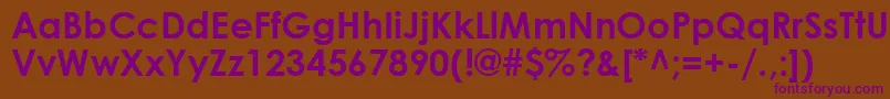 CenturyGothicBold-Schriftart – Violette Schriften auf braunem Hintergrund