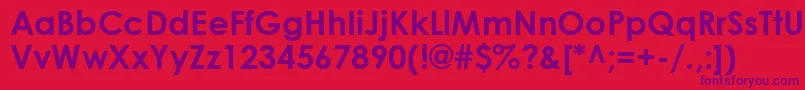 CenturyGothicBold Font – Purple Fonts on Red Background