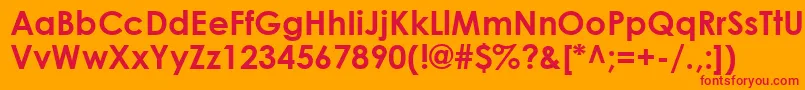 CenturyGothicBold Font – Red Fonts on Orange Background