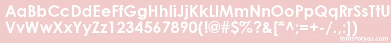 CenturyGothicBold Font – White Fonts on Pink Background