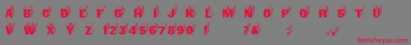 Salter Font – Red Fonts on Gray Background