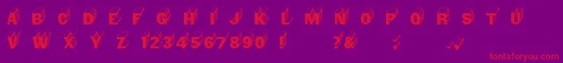 Salter Font – Red Fonts on Purple Background