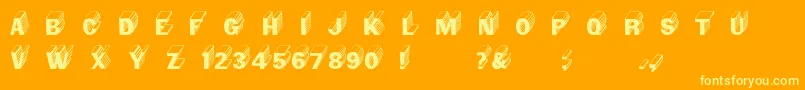 Salter Font – Yellow Fonts on Orange Background