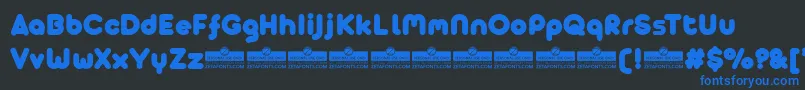 AristaProAlternateFatTrial Font – Blue Fonts on Black Background