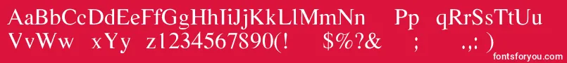 Шрифт Softtimes – белые шрифты на красном фоне