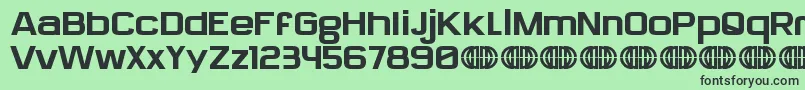 SylphieDemo-fontti – mustat fontit vihreällä taustalla